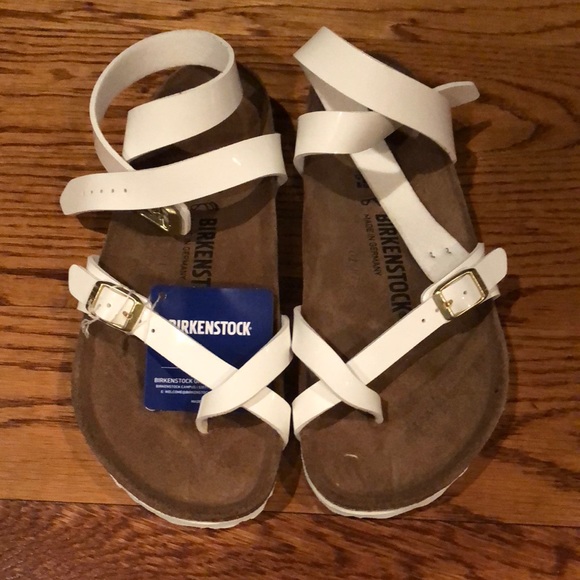 birkenstock yara white patent